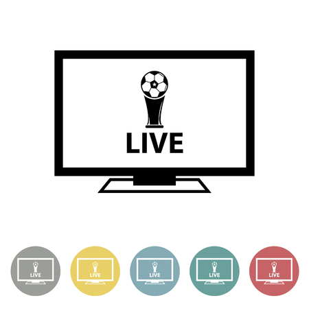Live football icon set.Vector illustrationのイラスト素材