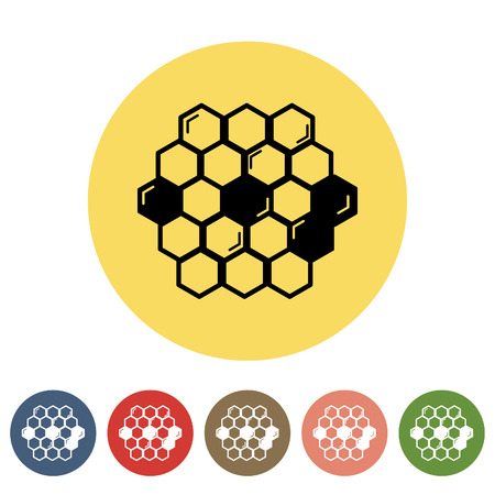 Honeycomb icon set.Vector illustrationのイラスト素材