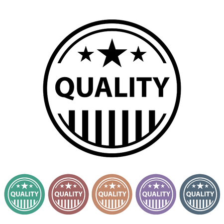 Quality control icons set.Vector illustrationのイラスト素材