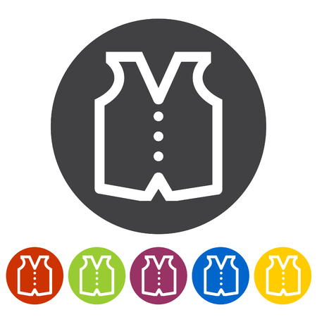 Waistcoat icons. Vector illustration.のイラスト素材