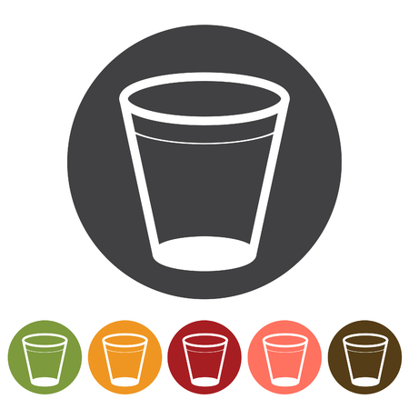 Beverage, glass drink icons. Vector illustration.のイラスト素材