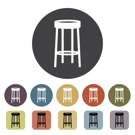 Chair, sofa and seating icons set. Outline icons collection. Vector illustration.のイラスト素材