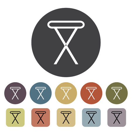 Chair, sofa and seating icons set. Outline icons collection. Vector illustration.のイラスト素材