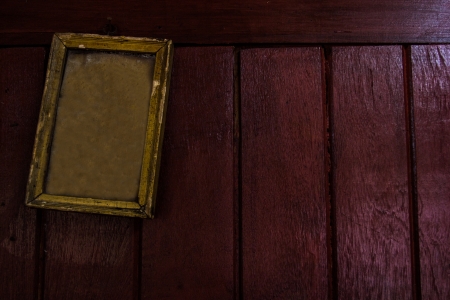 Old Picture Background on wooden wallの写真素材
