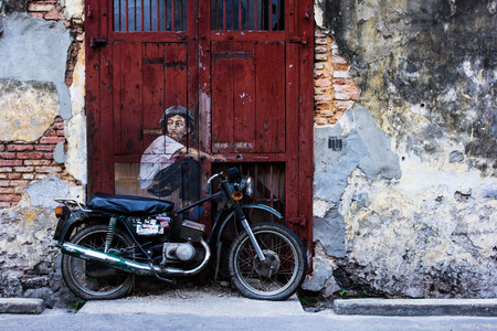 General view of a mural のeditorial素材