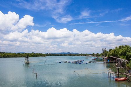 marine fish farming in the south of Thailandの写真素材