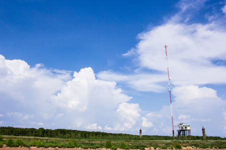 telecommunication tower in the rural areaの写真素材