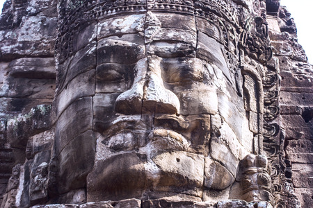 face of the Bayon templeの写真素材