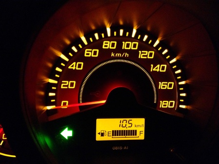 Speed meter of car