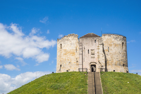 Clifford's Tower, a historical castle in York, England, UKのeditorial素材
