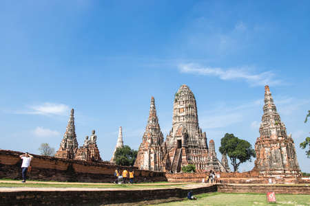 AYUTTHAYA, THAILAND - MAY13, 2018: Tourist travel to visit Wat Chaiwatthanaram. It is one of Ayutthayaâs most impressive temples.のeditorial素材