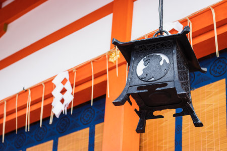 KYOTO, JAPAN - DEC11, 2018: Japanese style of lantern at Fushimi Inari shrine,  Kyoto, Japanのeditorial素材