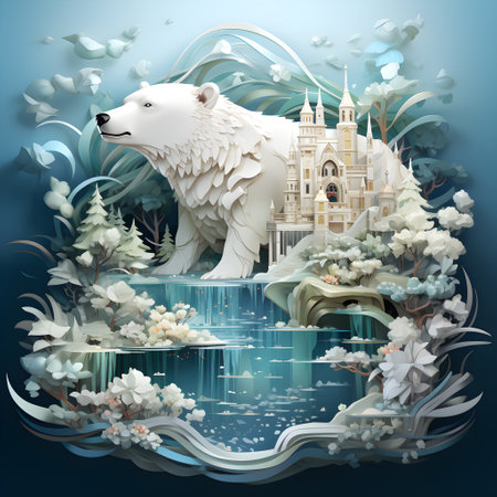 Frozen iceberg Melting polar ice concept rising global temperatureの素材