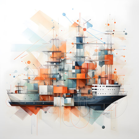 cargo container ship loading and unloading world wild business Logistics and transportation, AI Generated, Generative AIの素材