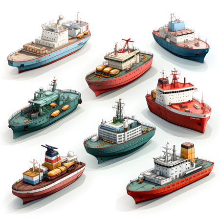cargo container ship loading and unloading world wild business Logistics and transportation, AI Generated, Generative AIの素材