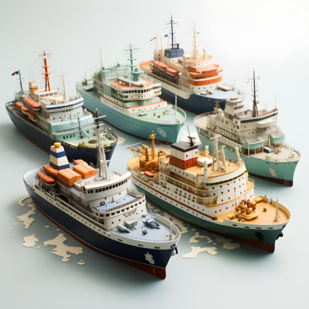 cargo container ship loading and unloading world wild business Logistics and transportation, AI Generated, Generative AIの素材