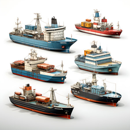 cargo container ship loading and unloading world wild business Logistics and transportation, AI Generated, Generative AIの素材
