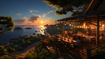 family have fun on beach, Happy family travel and vacations concept. AI Generated, Generative AIの素材