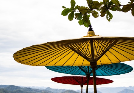 colourful umbrellaの写真素材