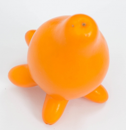 the cartoon eggplant on the white groundの写真素材