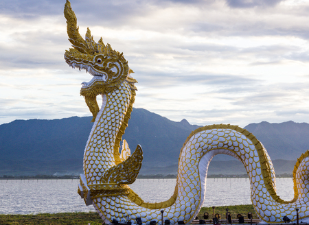 dragon statue near phayao province.の写真素材