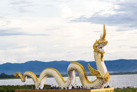 dragon statue near phayao province.の写真素材