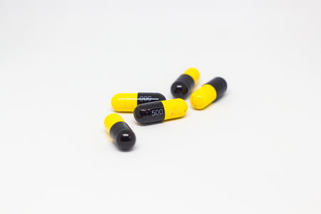 drug capsule is very colourful and dangerous.の写真素材