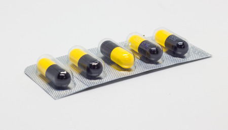 drug capsule is very colourful and dangerous.の写真素材