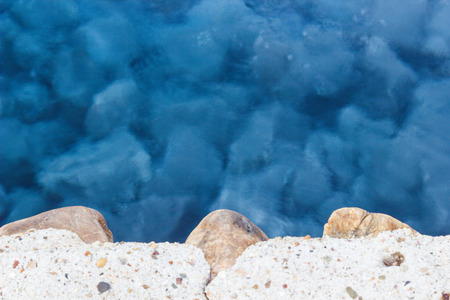 The hot spring water with stones and cement. Perfect for hot water in the winter and good health.