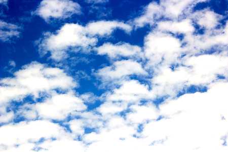 blue sky with clouds closeup