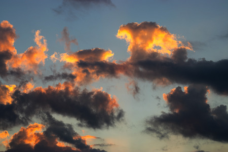 colorful sunset with clouds.