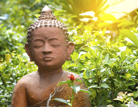 Buddha statue among nature.の写真素材