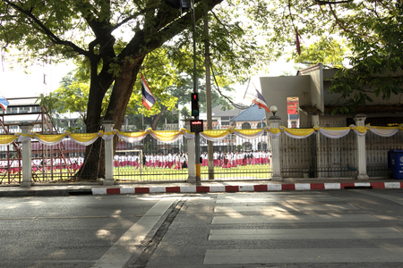 Chiang Mai, Thailand. may 24,2019. Daytime traffic situation on the Night Bazar road at Chaing Mai, Thailand..のeditorial素材