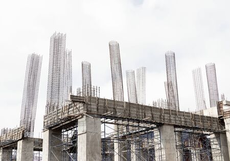 Construction site on sky background.の写真素材
