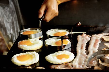 Make breakfast for eating on holiday.の写真素材