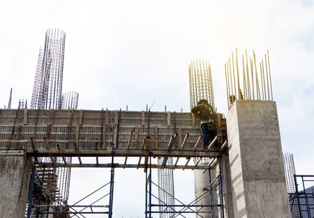 Construction site on sky background.