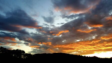 Dramatic sunset and sunrise sky.の写真素材