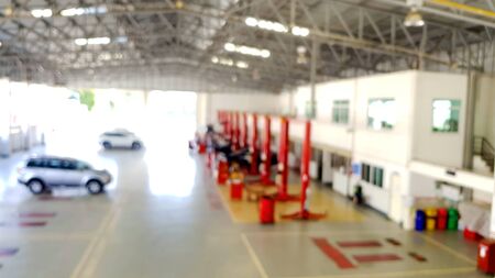car repair service centre blurred background.の写真素材
