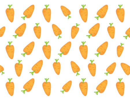 Carrot vector on white Background ,carrot texture cute,Vegetable vector illustrationのイラスト素材