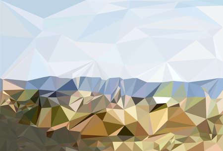 Abstract mountains  low polyのイラスト素材