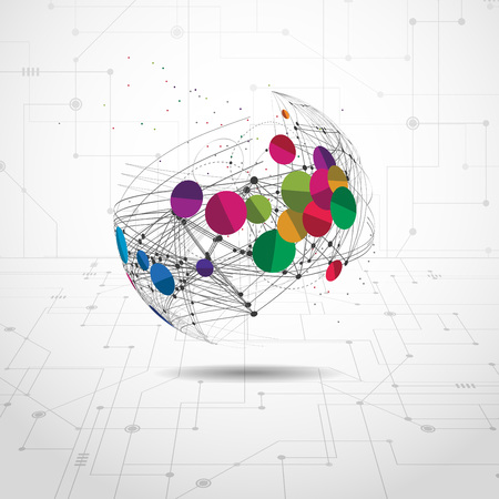 World map point, line, composition, representing the global, Global network connection,international meaning.のイラスト素材