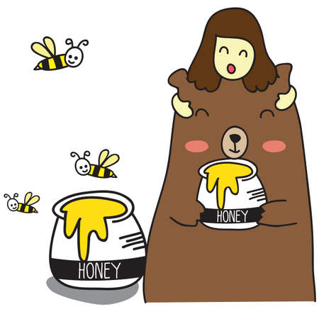 honey bearのイラスト素材