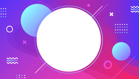 Colorful gradient dynamic memphis style background. Abstract creative wallpaper. Template for...