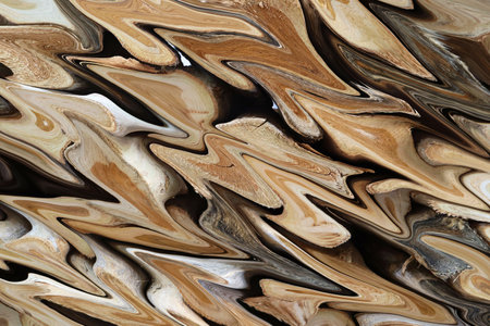 Wooden texture with liquify patterns as a backgroundの写真素材