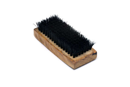 shoe brush isolated on white backgroundの写真素材