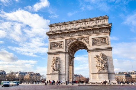 Arc de Triomphe in Paris - France のeditorial素材