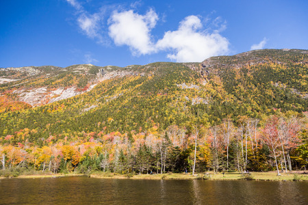 Autumn landscape in White mountain National forest, New  Hampshire.の写真素材