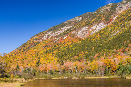 Autumn landscape in White mountain National forest, New  Hampshire.の写真素材