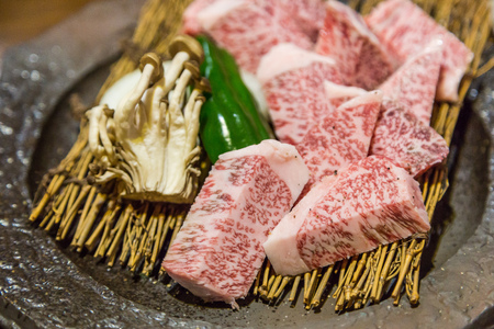 Japanese teppanyaki saga beef  (steak)の写真素材