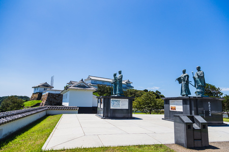 Tomioka Castle on the hill in Amakusa, Kumamoto, Japanのeditorial素材